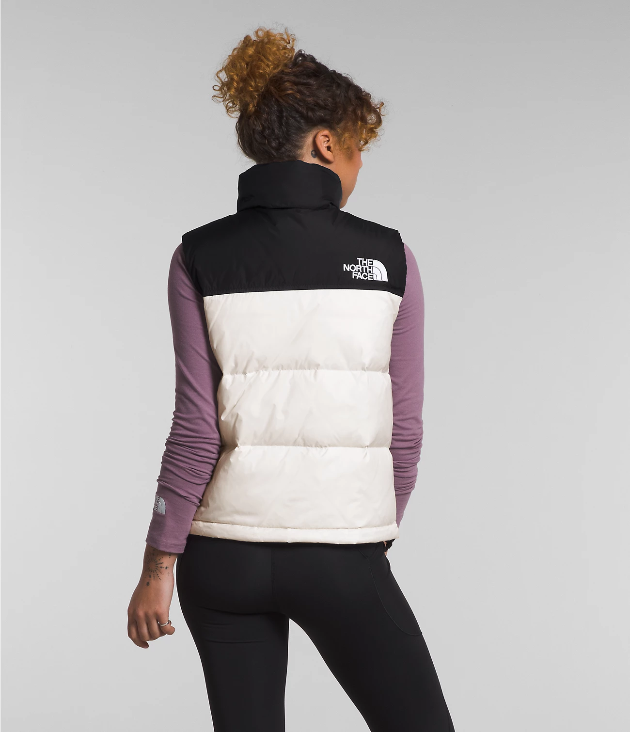 The North Face 1996 Retro Nuptse Hot White Black Goose Down Women Down Vest Nf0a3xep