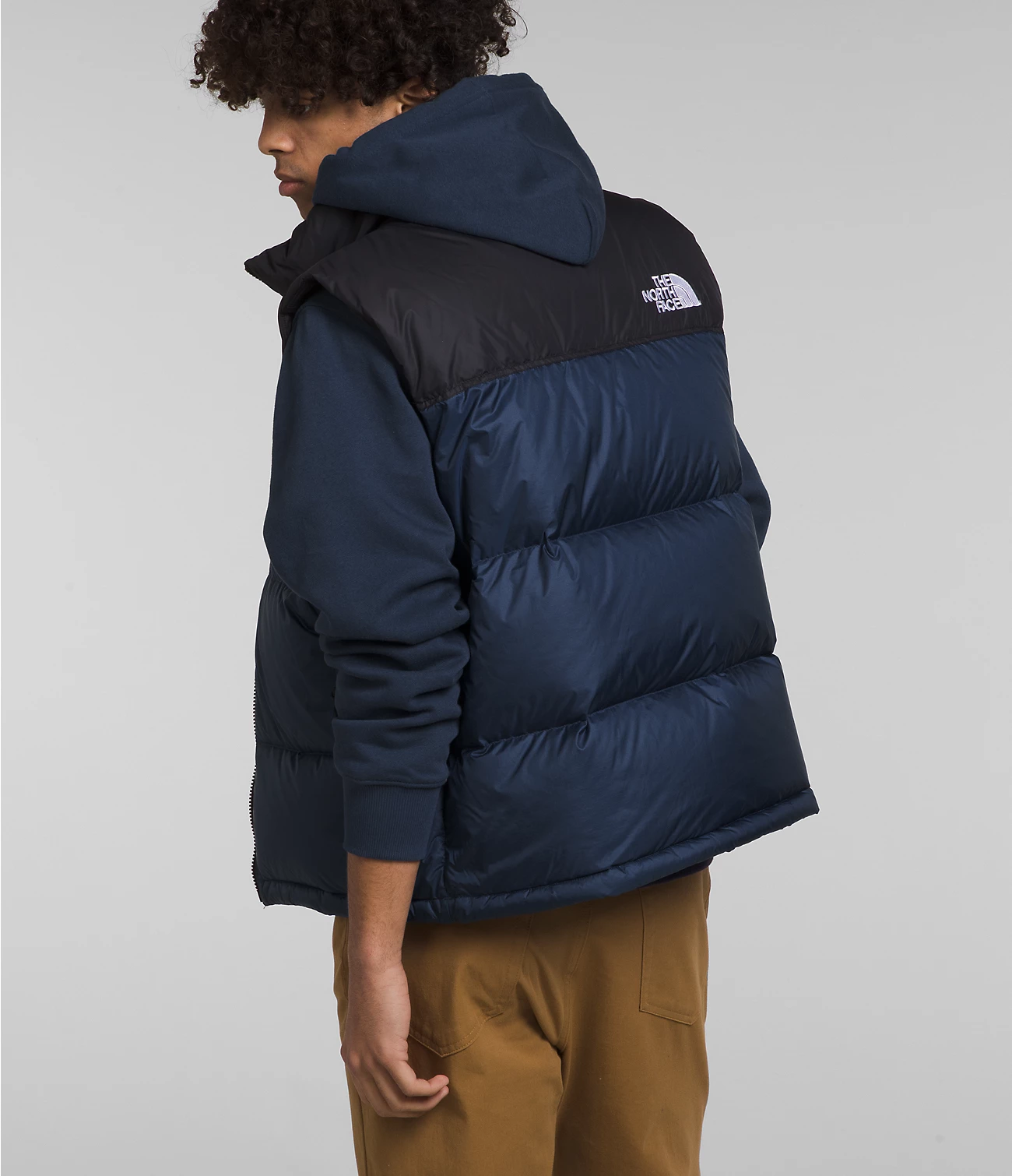 The North Face 1996 Retro Nuptse Navy Blue Goose Down Colete Masculino Down Nf0a3jqq