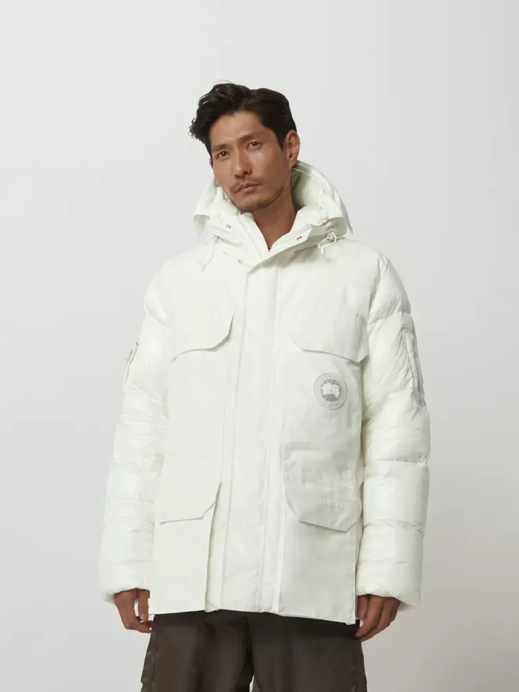 Canada Goose Expedition Hot Hooded Beige Duck Down Men Parka 4660MRF1