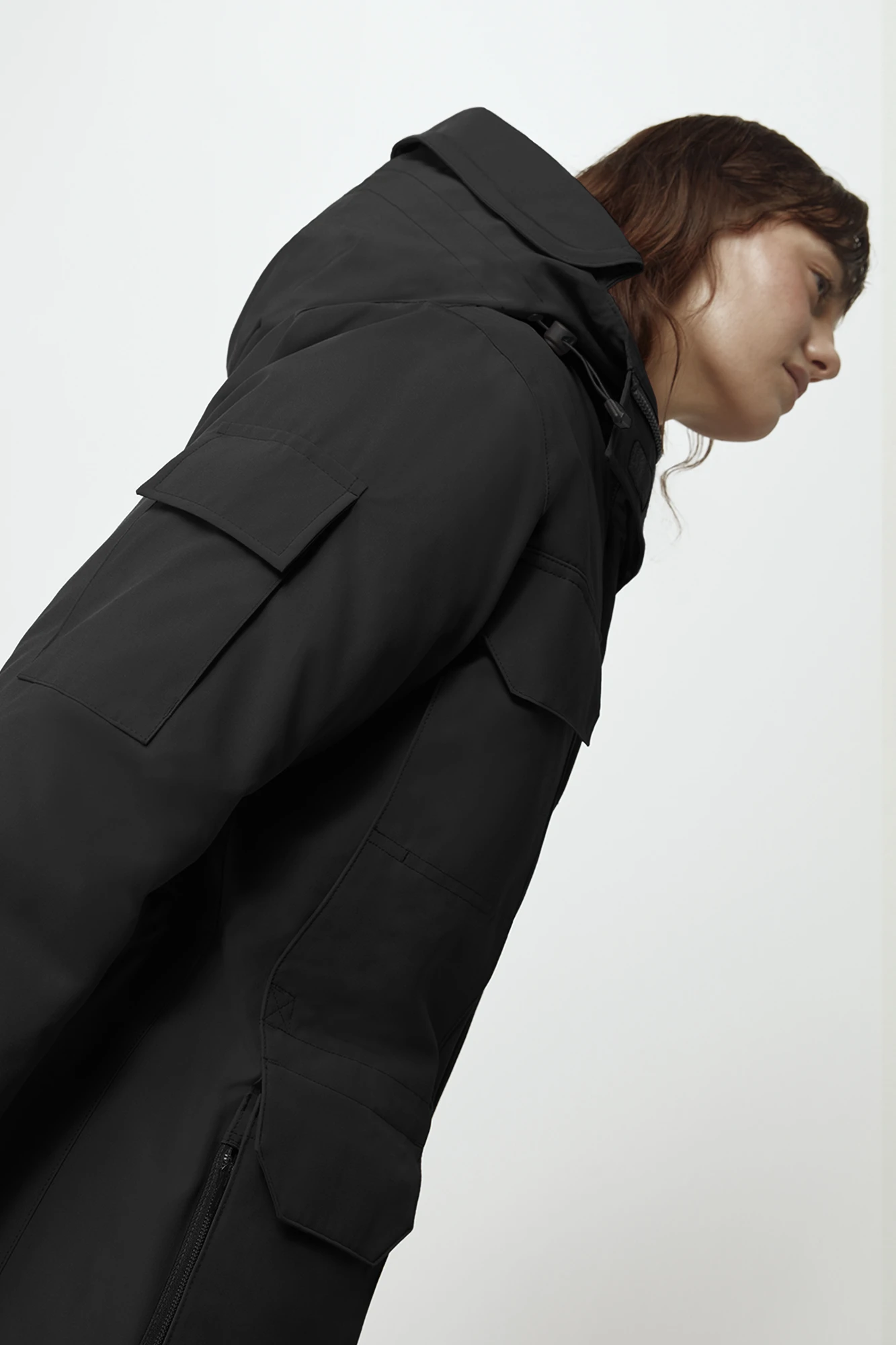 Kanada Goose Expedition Hot Hooded Black Duck Down Parka Wanita 4660L