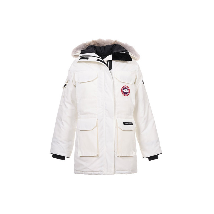 Canada Goose Expedition Hot Hooded White Duck Down Women Parka 4660L