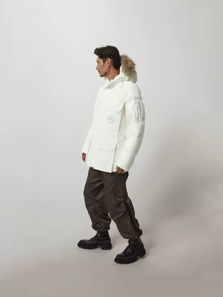 Canada Goose Expedition Hot Hooded Beige Duck Down Parka Lelaki 4660MRF1