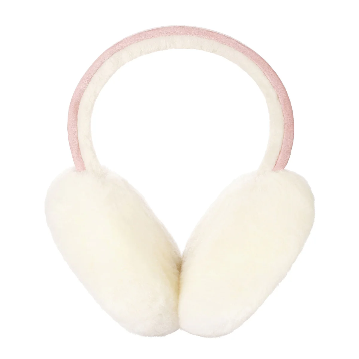 UGG Classic Fashion Embroidery  Pink Sheepskin Women Adjustable Earmuff 20955S