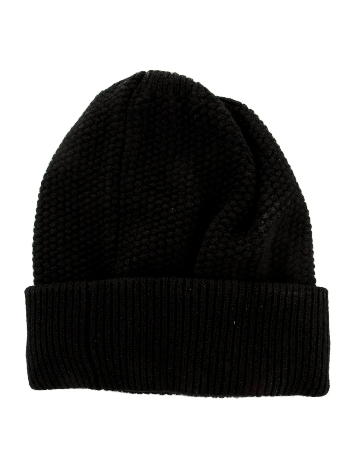 Chanel Classic Fashion CC Logo Black Cashmere Knit Winter Women Beanie