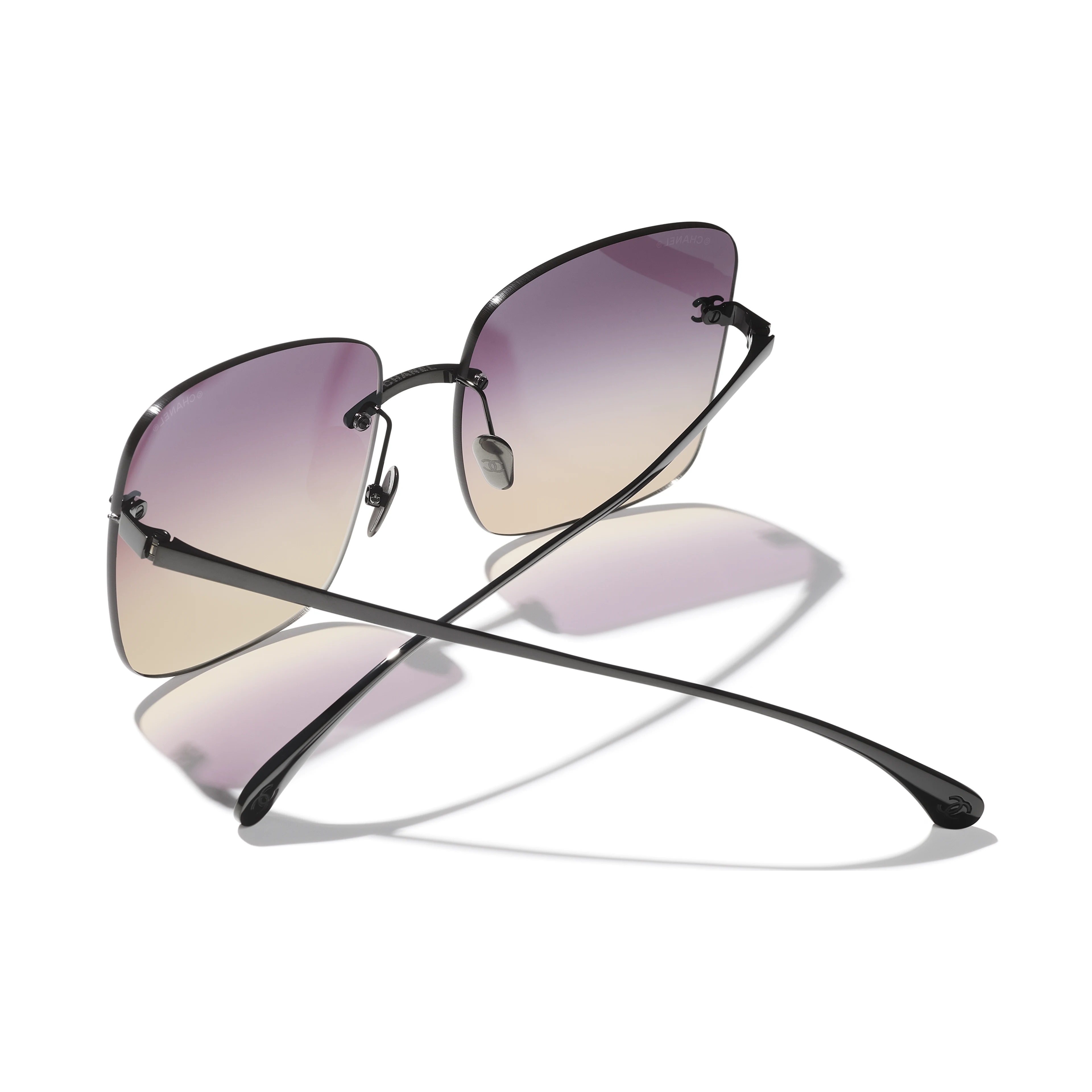 Chanel Classic Fashion Black Titanium Women Square Sunglasses A71631 X09950 L8611