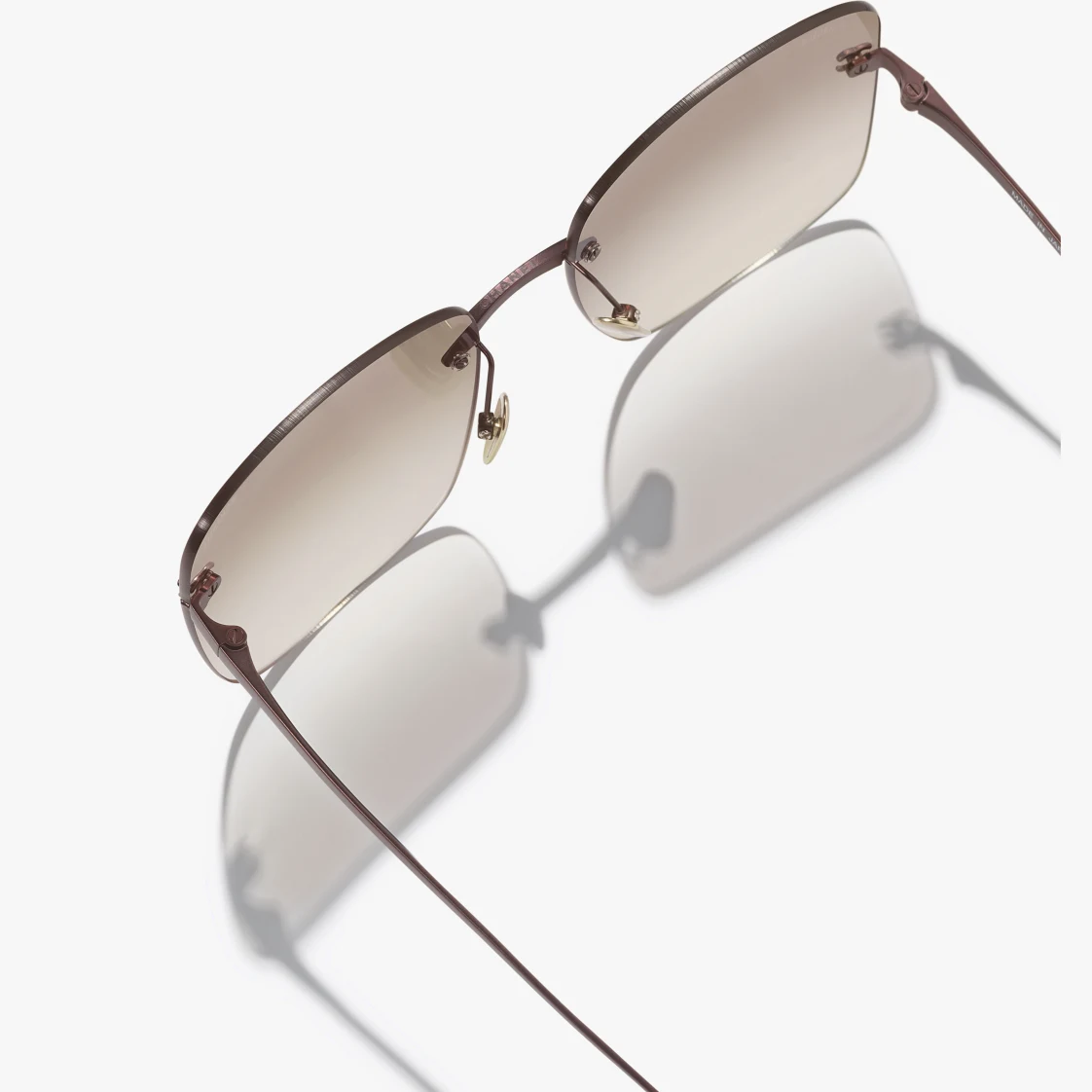 Chanel Classic Fashion Brown Titanium Women Square Sunglasses A71631 X09950 L1613