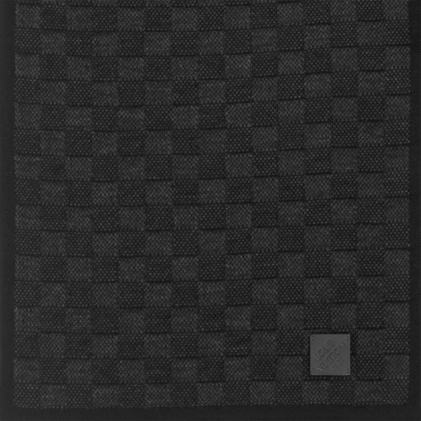 Louis Vuitton Damier Infini Fashion Neo Petit Anthracite Wool Men Sash Scarf M77988