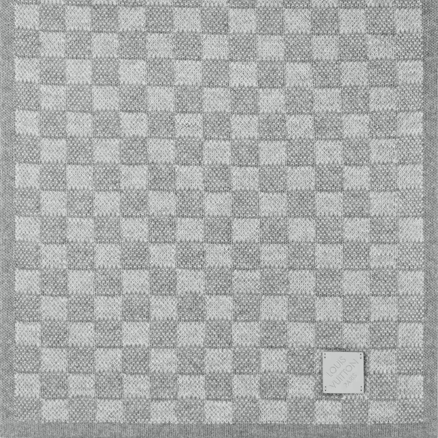 Louis Vuitton Damier Infini Fashion Neo Petit Light Grey Wool Men Sash Scarf M77989