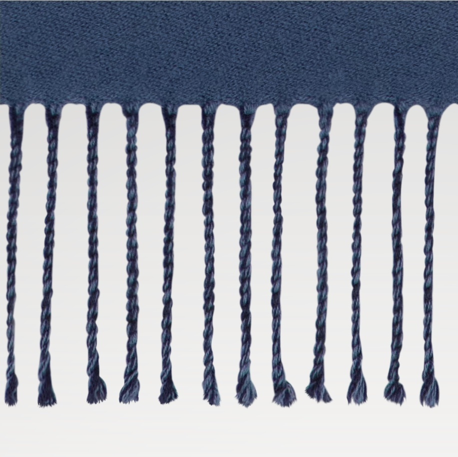 Louis Vuitton Monogram Grafik Klasik Dwi Navy Wool Selendang Uniseks Selendang M78399