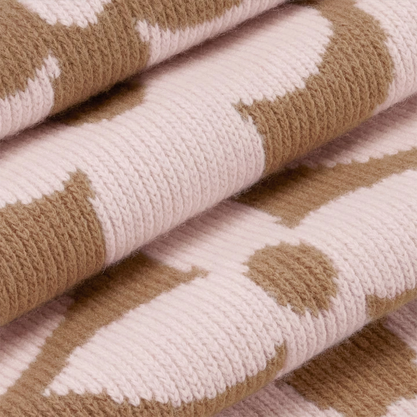 Louis Vuitton Monogram Classic LV Medallion Knit Camel Rose Wool Women Sash Scarf M79336