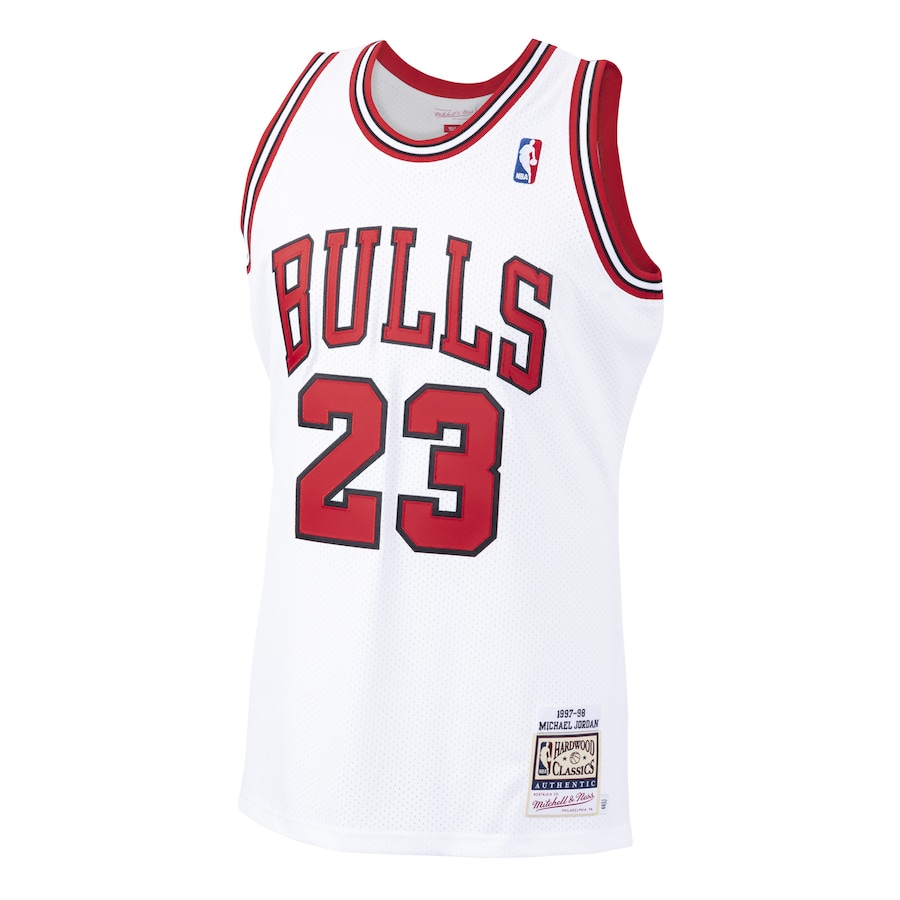 Michael Jordan Chicago Bulls Mitchell & Ness 1997/98 Classic Authentic White Men Throwback Basketball Jersey