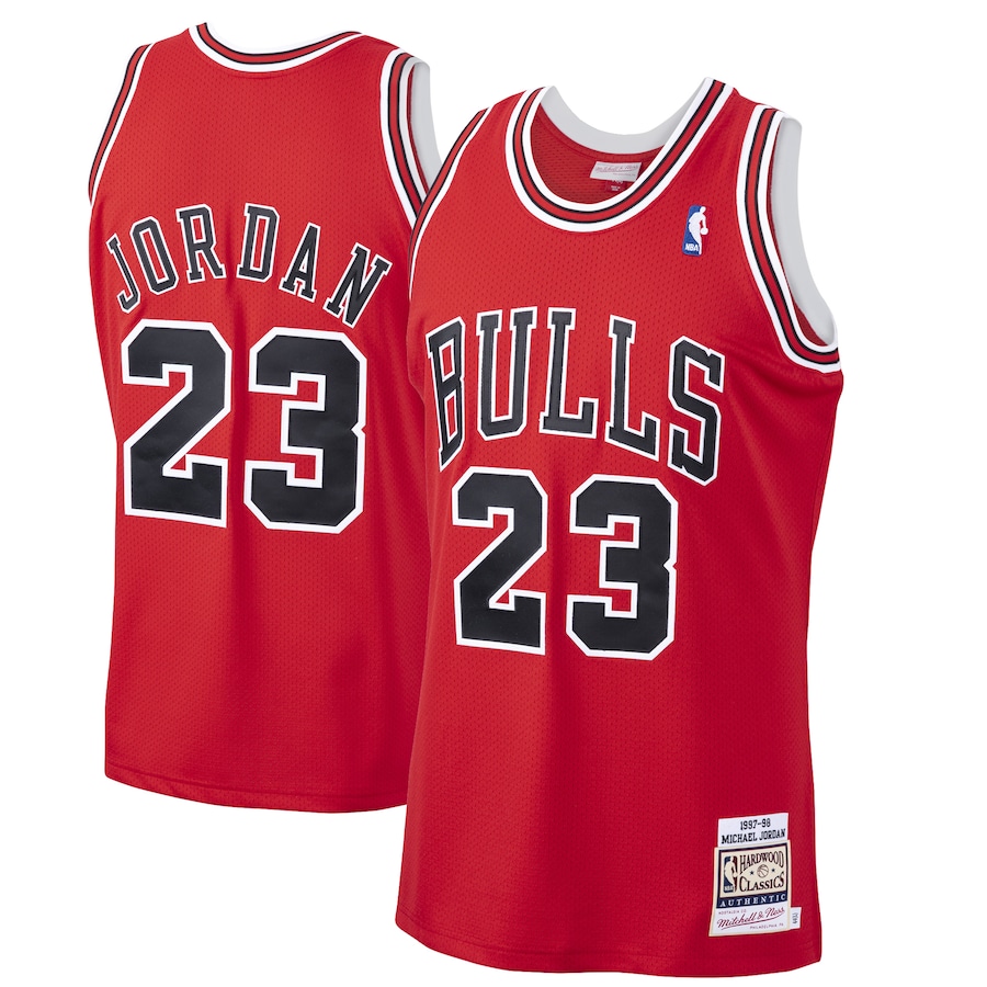 Michael Jordan Chicago Bulls Mitchell & Ness 1997/98 Classic Authentic Scarlet Men Throwback Basketball Jersey