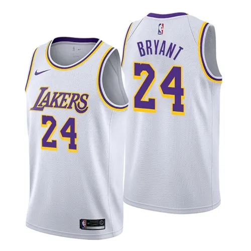 Kobe Bryant Los Angeles Lakers Nike Swingman #24 White Association Edition Unisex Basketball Jersey