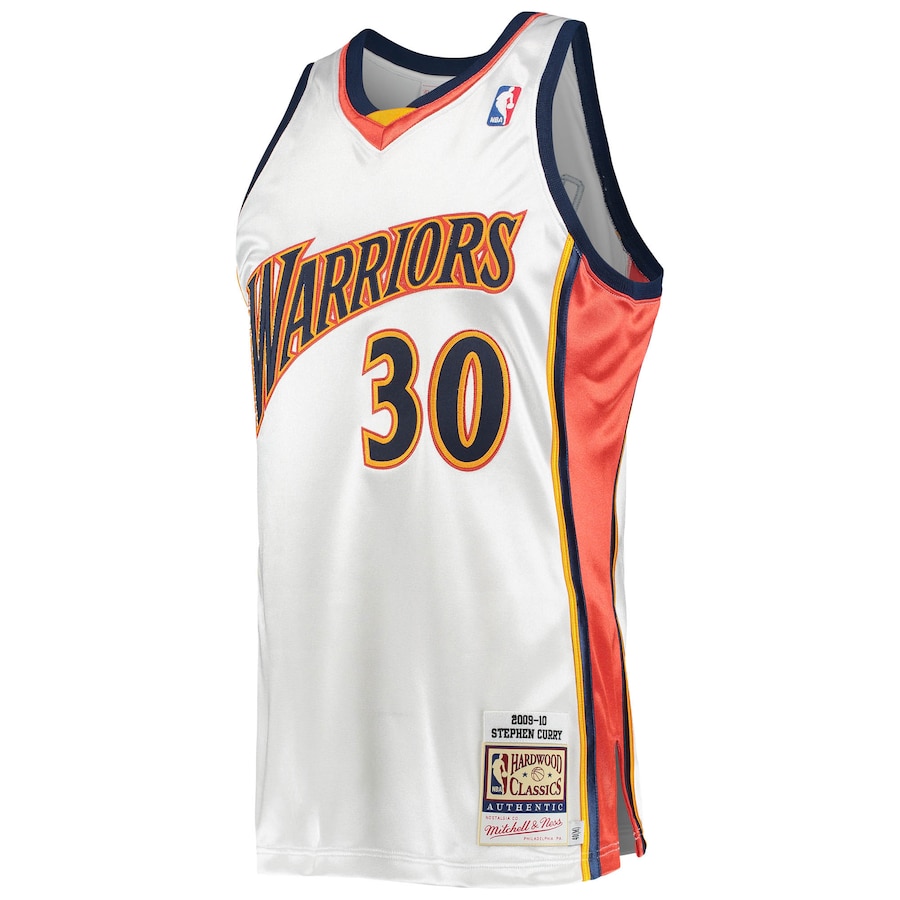 Stephen Curry Golden State Warriors Mitchell & Ness 2009/10 Hardwood Classics Authentic White Throwback Edition Unisex Basketball Jersey