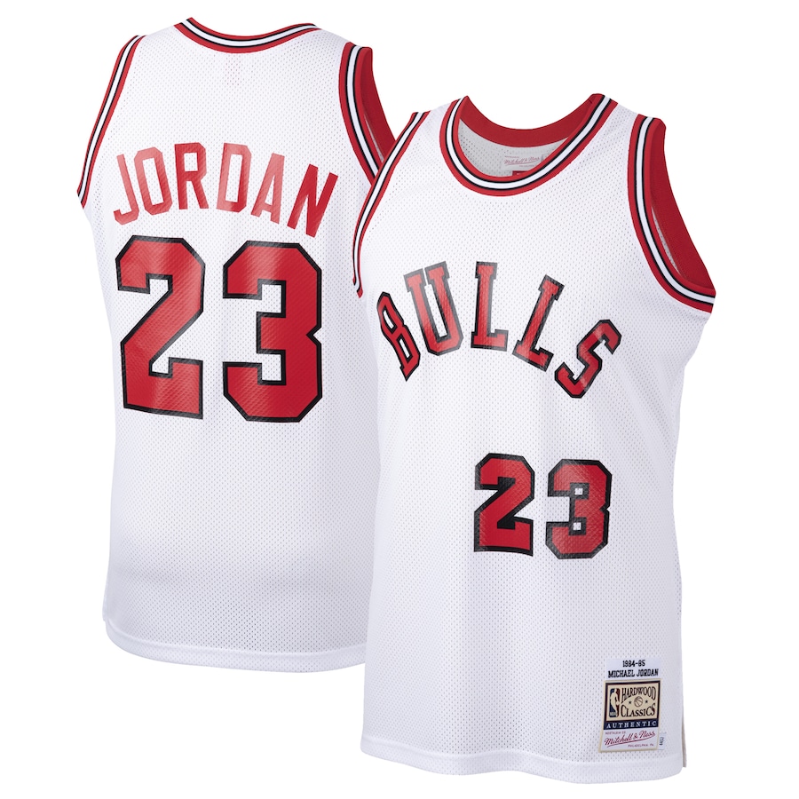Michael Jordan Chicago Bulls Mitchell & Ness 1984/85 Classics Rookie Authentic White Men Throwback Basketball Jersey