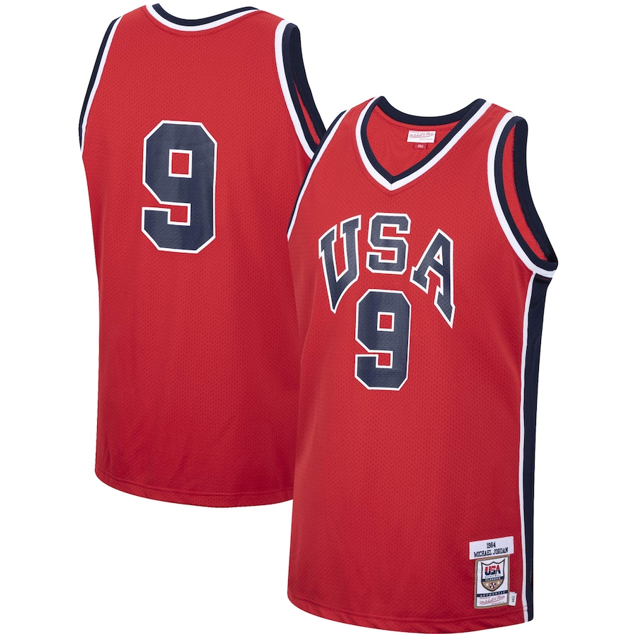 Michael Jordan USA Dream Team Mitchell & Ness 1984 Classic Authentic Red Men Olympics Basketball Jersey
