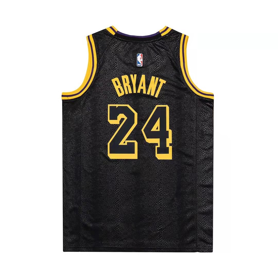 Kobe Bryant Los Angeles Lakers Nike Mamba Snakeskin Swingman Black City Edition Unisex Basketball Jersey
