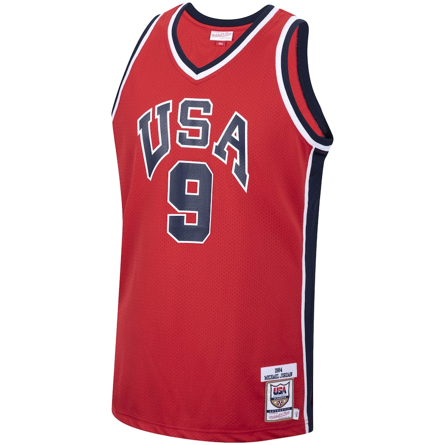 Michael Jordan USA Dream Team Mitchell & Ness 1984 Classic Authentic Red Men Olympics Basketball Jersey