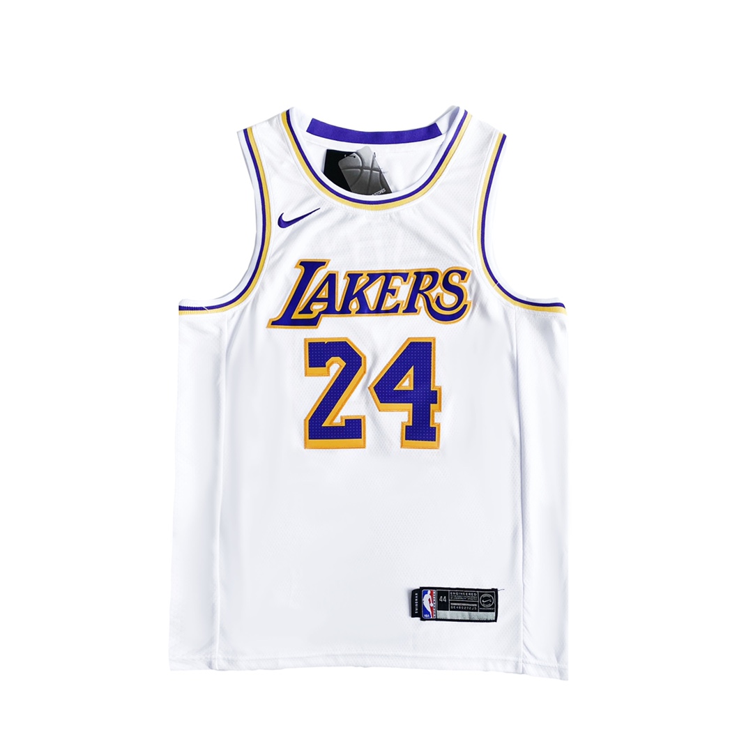 Kobe Bryant Los Angeles Lakers Nike Swingman #24 White Association Edition Unisex Basketball Jersey