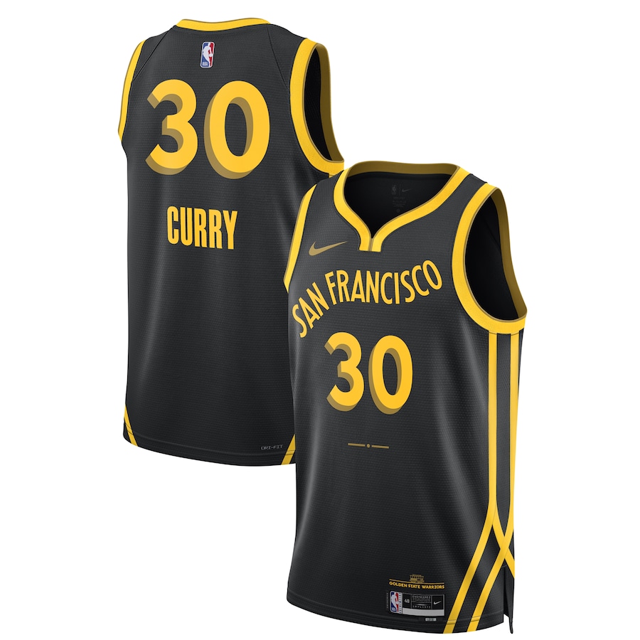 Stephen Curry Golden State Warriors Nike 2023/24 Swingman Black City Edition Unisex Basketball Jersey