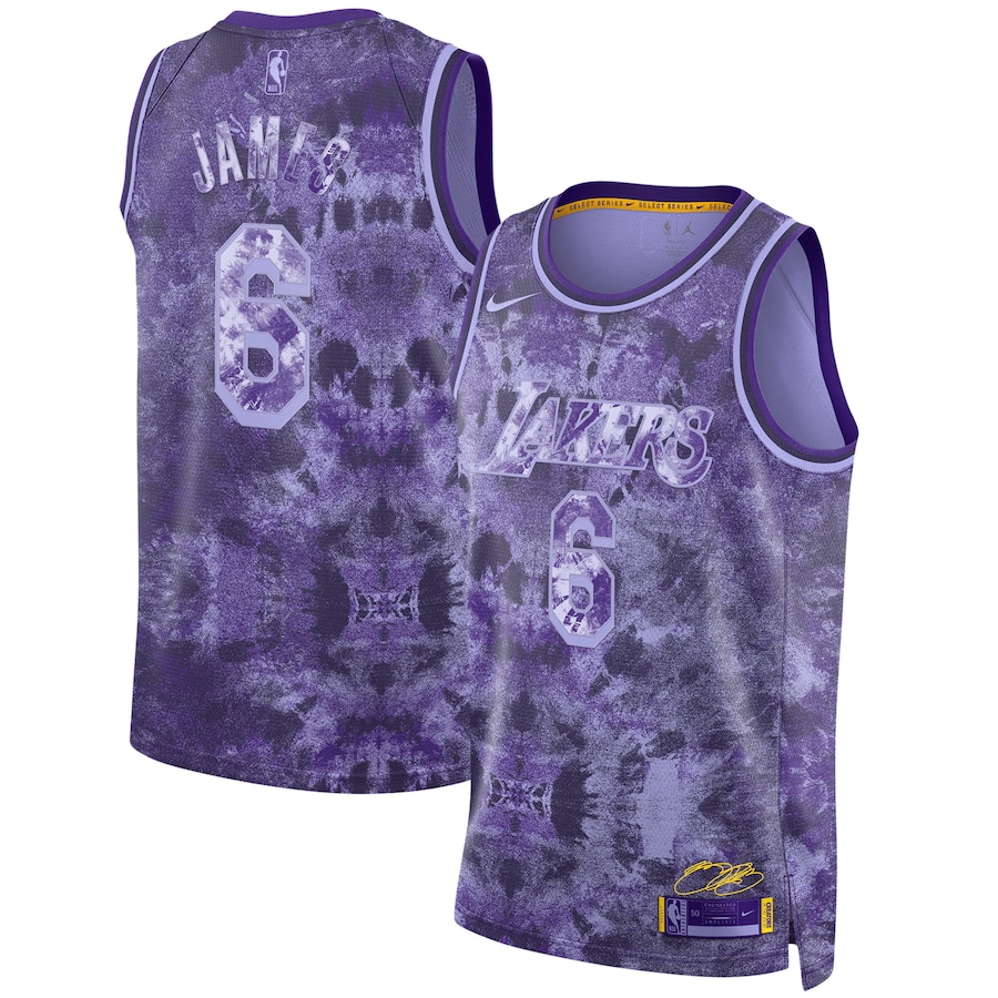 Lebron James Los Angeles Lakers Nike MVP Select Series Swingman #6 Purple Fashion Edition Unisex Basketball Jersey