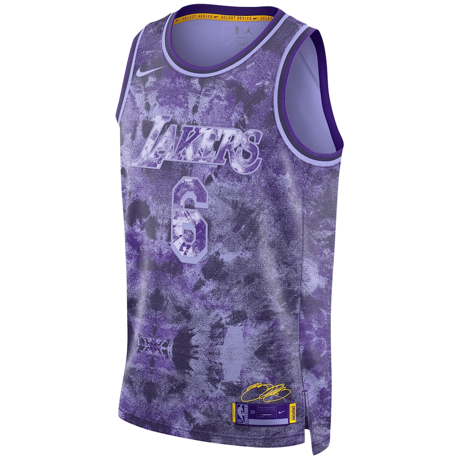 Lebron James Los Angeles Lakers Nike MVP Select Series Swingman #6 Purple Fashion Edition Unisex Basketball Jersey