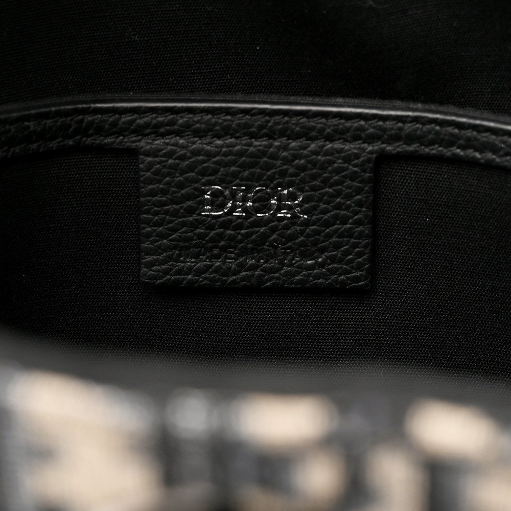 Christian Dior Explorer 標誌圖案中型深藍色帆布男女通用背包