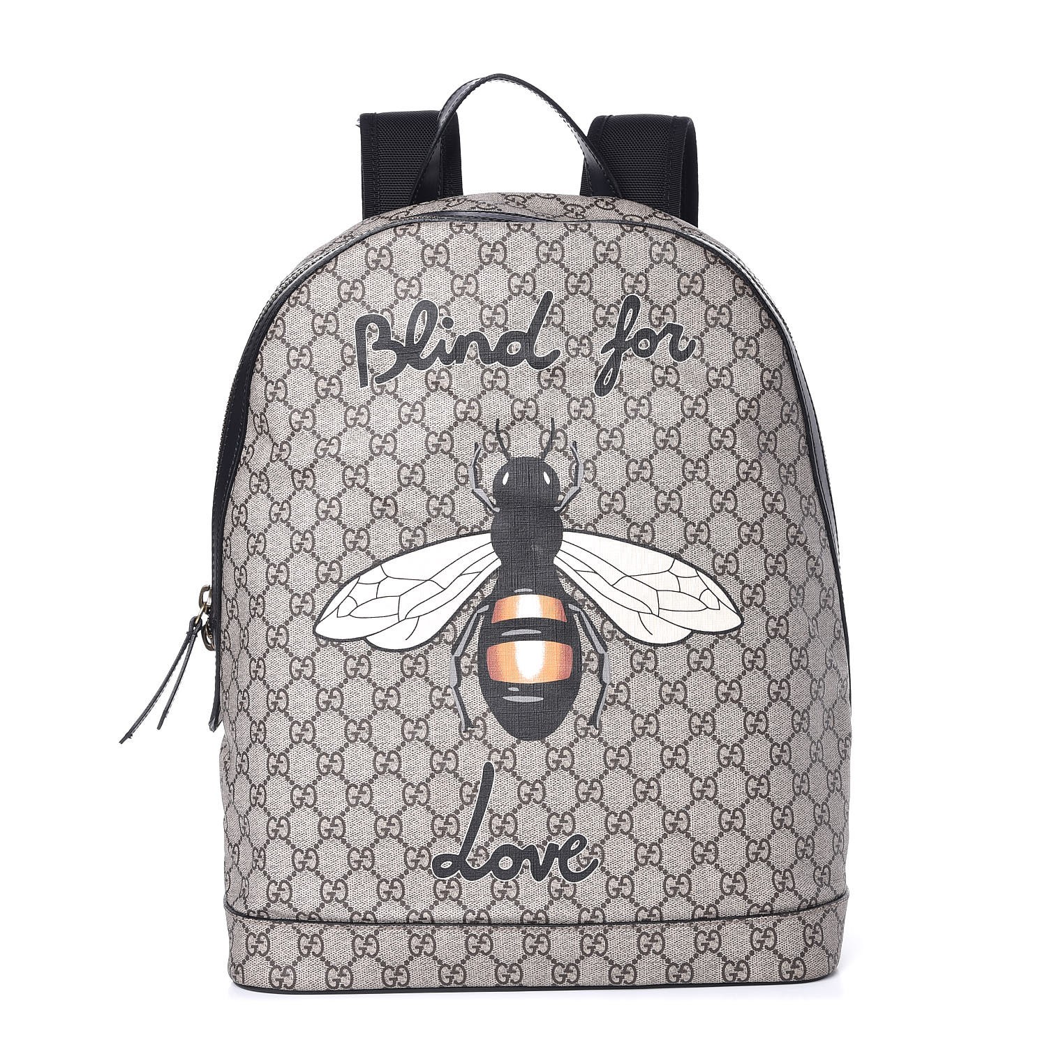 Gucci GG Supreme Monogram Blind For Love Medium Coffee Canvas Unisex Daypack 419584