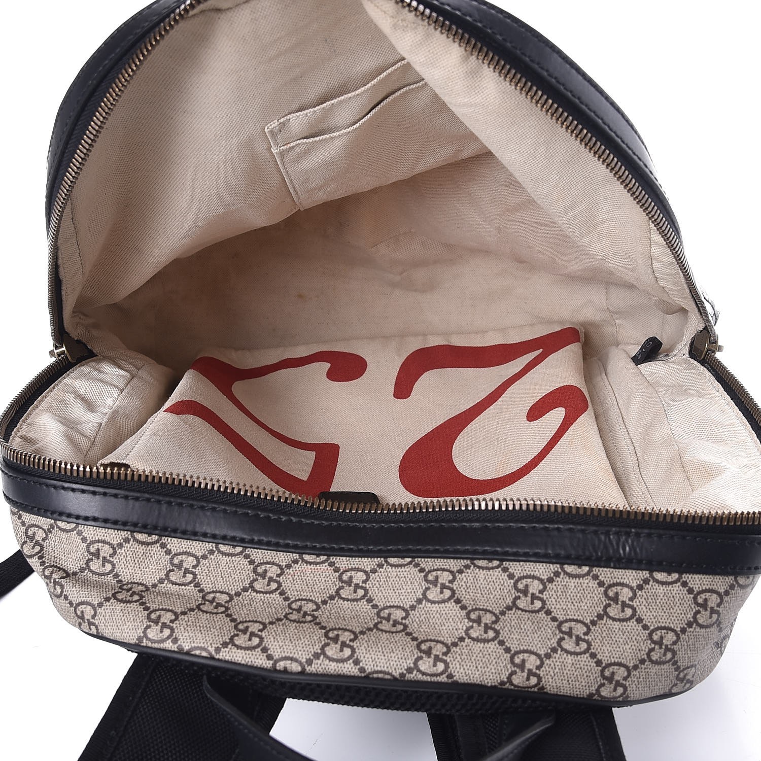Gucci GG Supreme Monogram Blind For Love Medium Coffee Canvas Unisex Daypack 419584