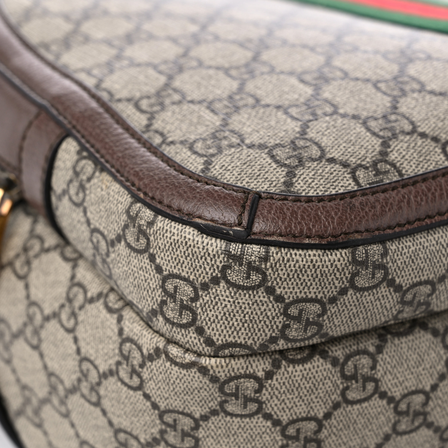 Gucci Ophidia GG Supreme Web Stripe Medium Beige Canvas Men Daypack 547967