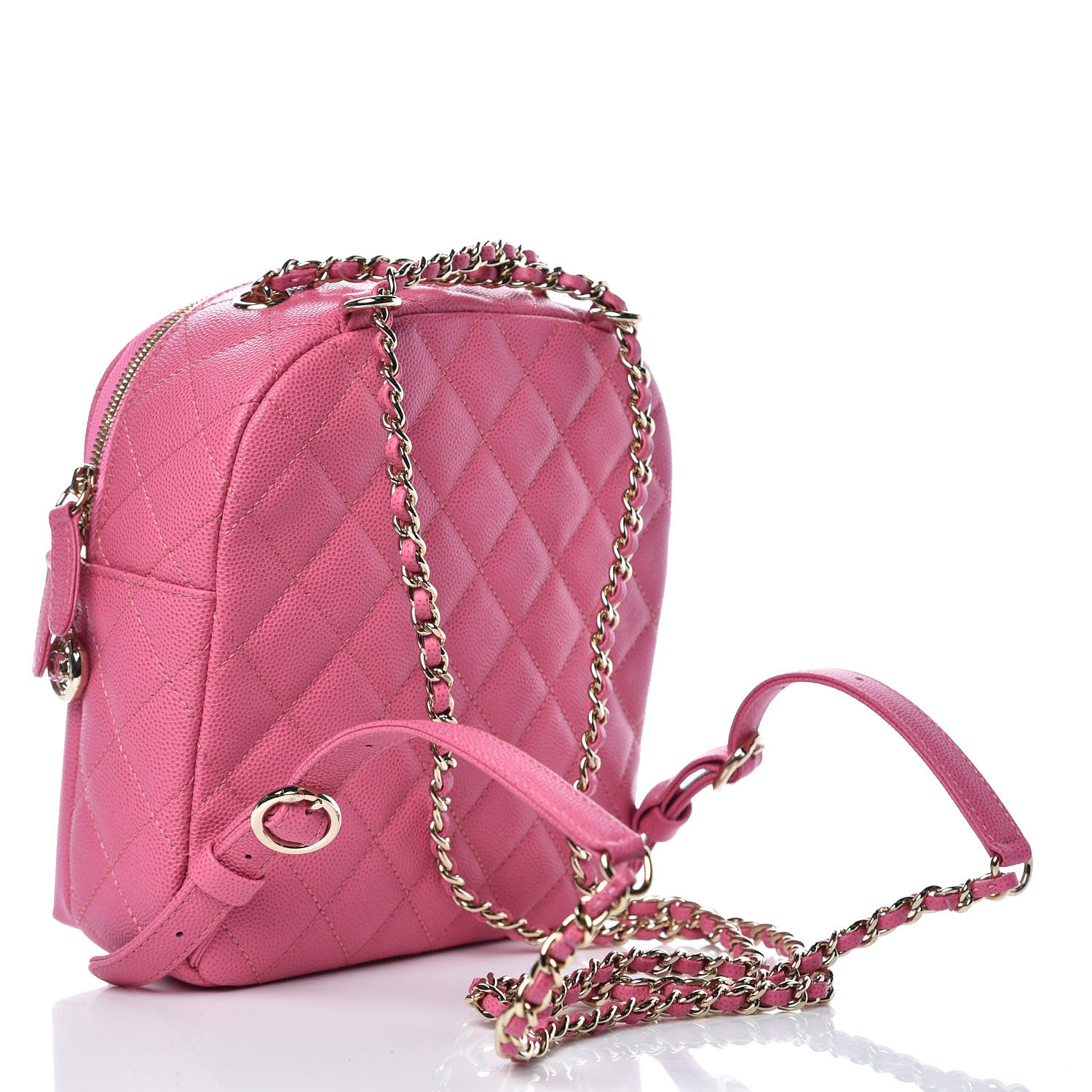 Chanel Gabrielle CC Day Small Pink Caviar Women Daypack