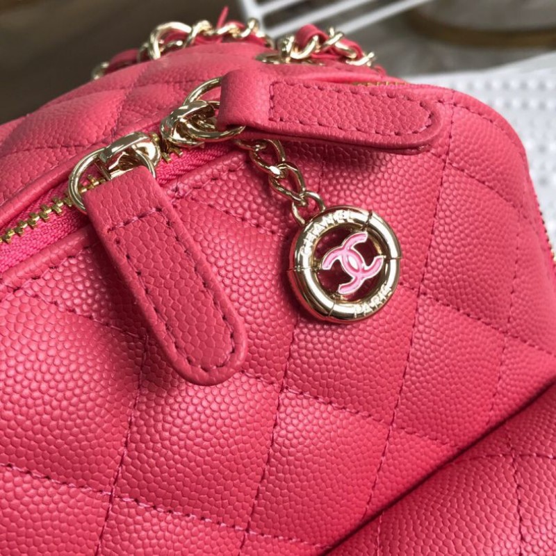 Chanel Gabrielle CC Day Small Zaino da donna in caviale rosa