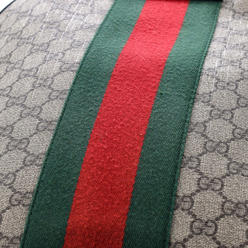 Gucci GG Supreme Web Accent Dome Medium Beige Canvas Men Daypack 443805