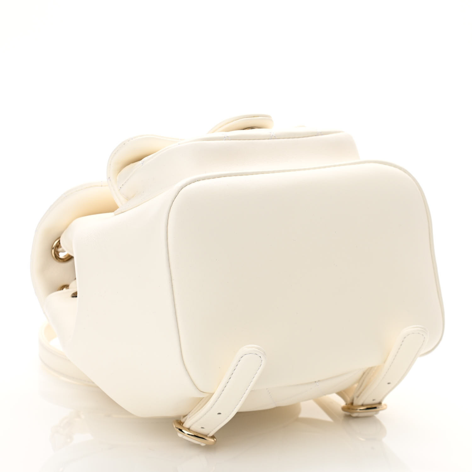 Chanel Classic Caviar Quilted Small Beige Leather Women Daypack AS1371