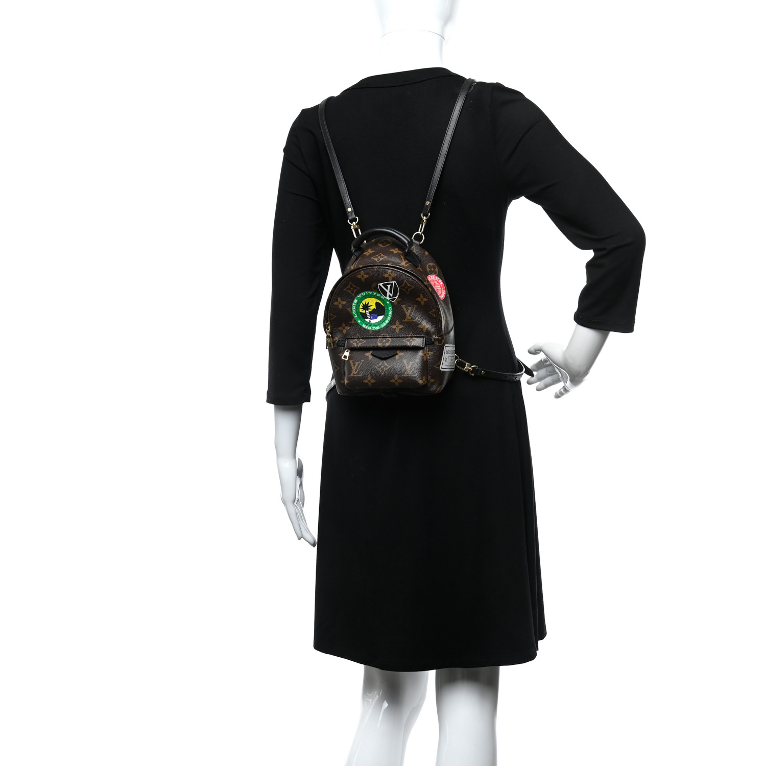 Louis Vuitton Monogram Classic My World Tour Palm Springs BB Brown Canvas Women Daypack M41562