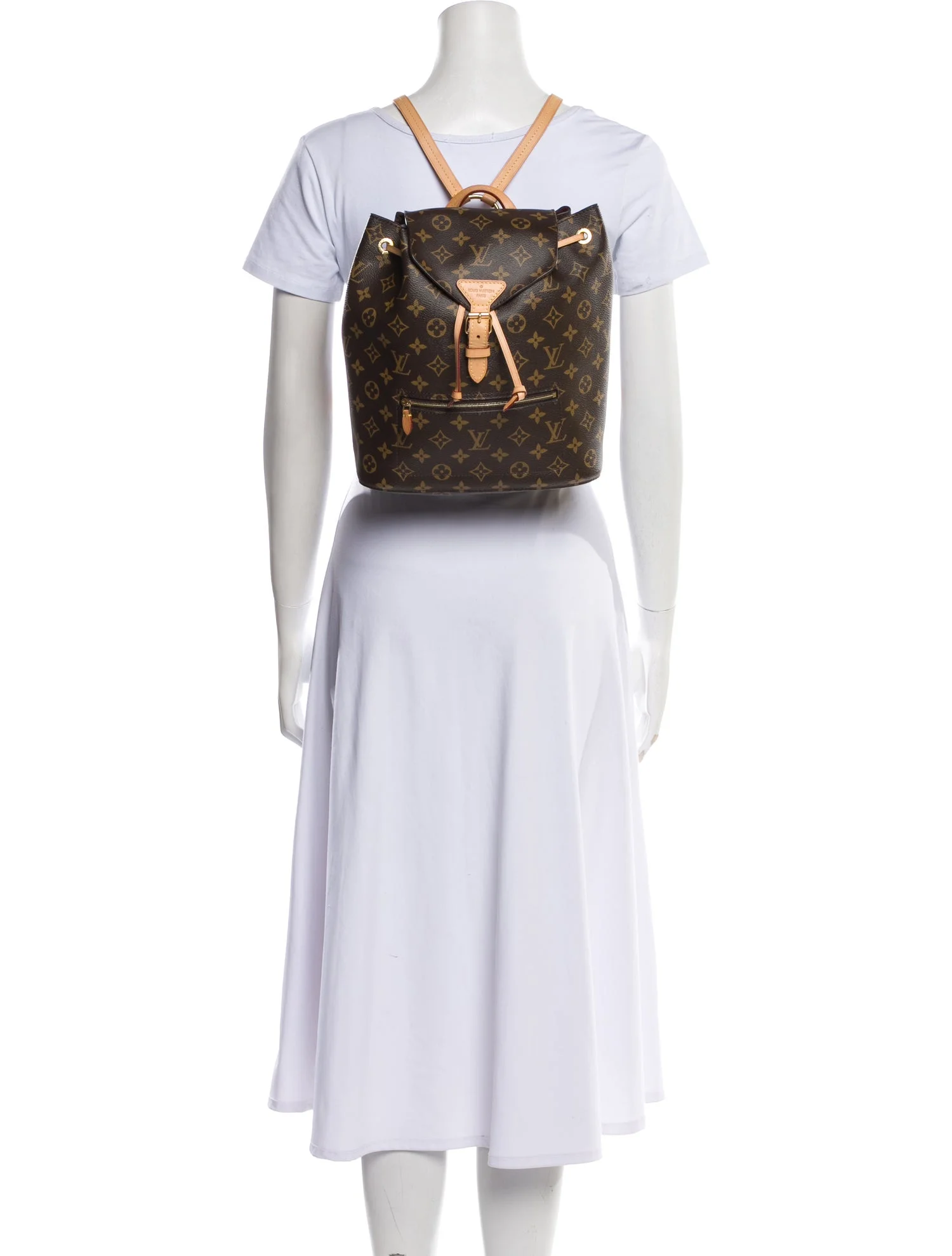 Louis Vuitton Monogram Classic Hot Montsouris PM Brown Canvas Women Daypack M43431