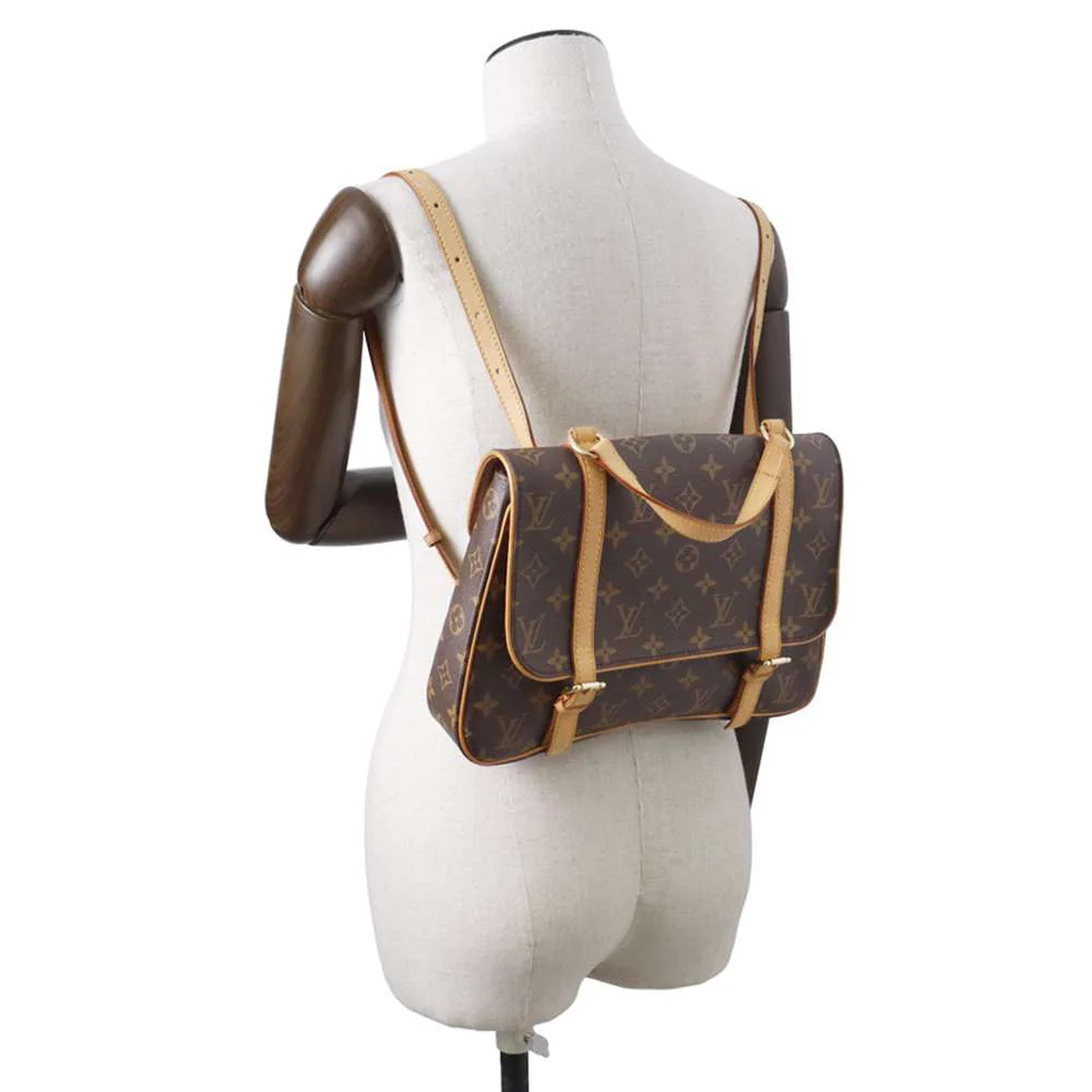 Louis Vuitton Monogram Classic Marelle Sac A Dos PM Brown Canvas Women Tote Backpack M51158