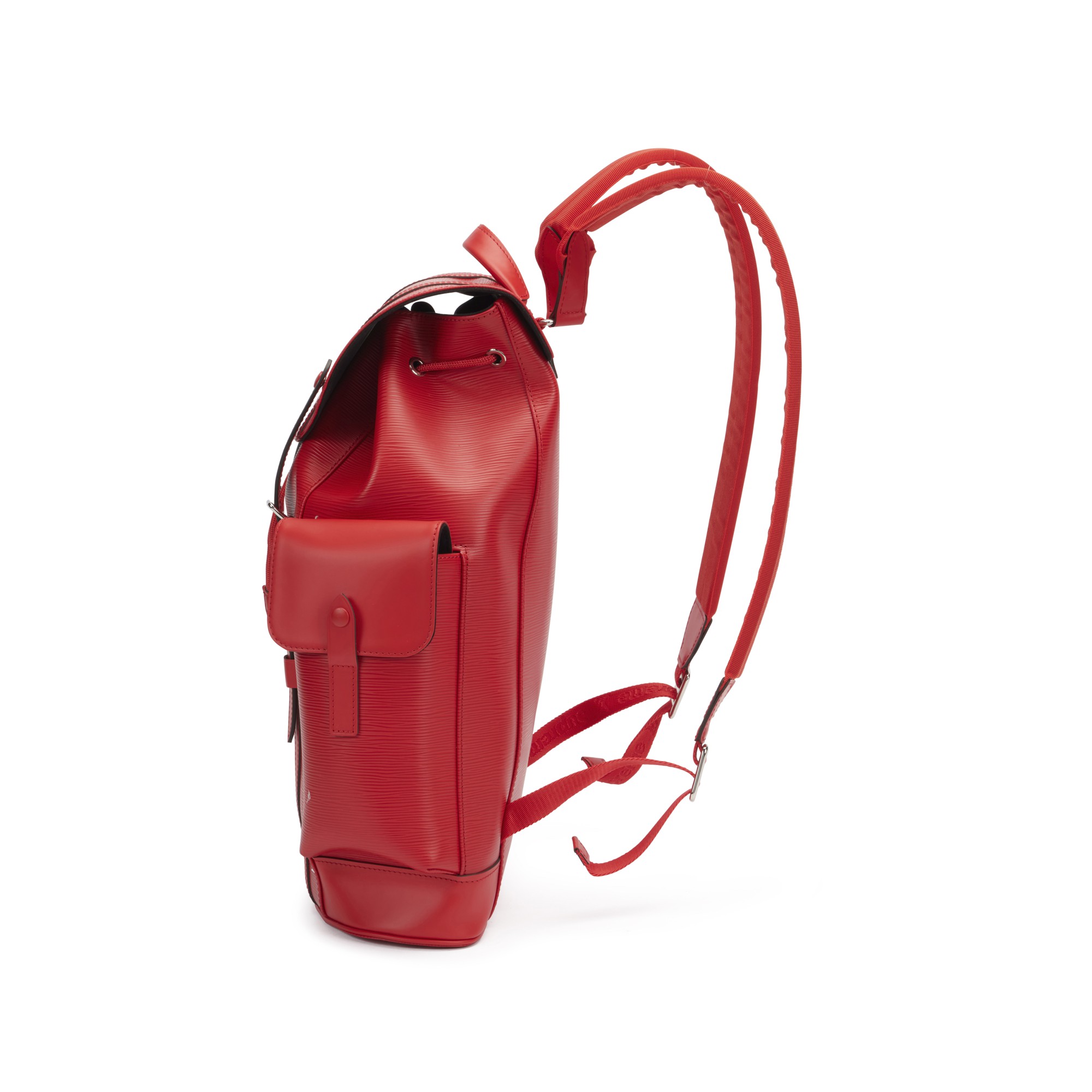 Louis Vuitton X Supreme Christopher MM Red Epi Leather Men Daypack M53414