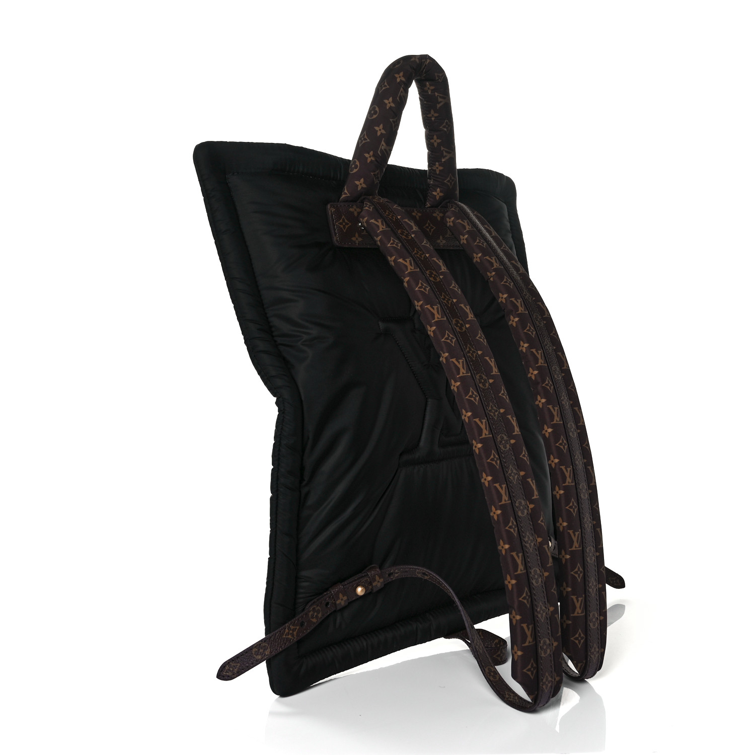 Louis Vuitton Monogram Classic Limited Puffer Econyl Pillow MM Black Nylon Unisex Tote Backpack M58981