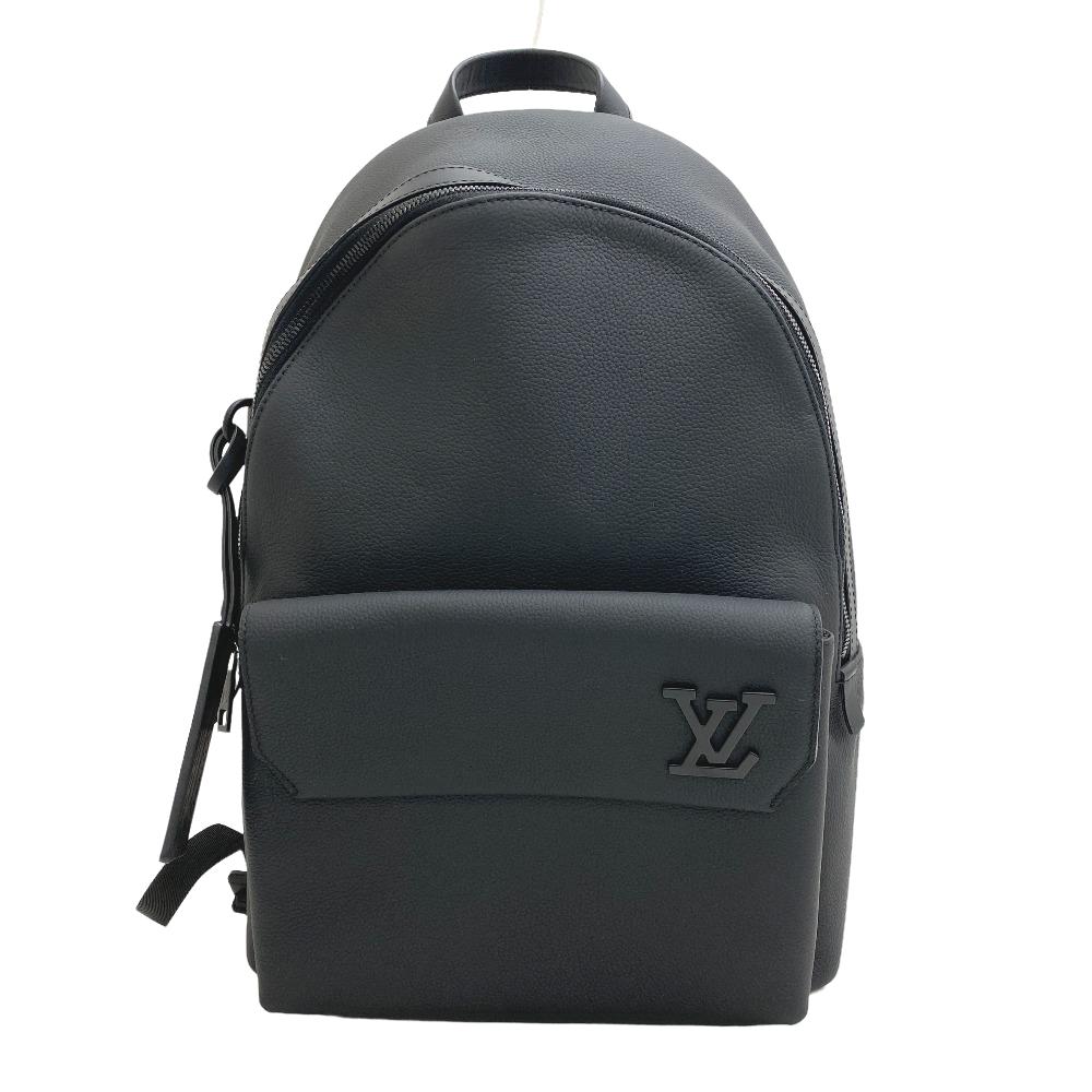 Louis Vuitton Soft Leather Aerogram MM Black Cowhide Men Takeoff Daypack M57079