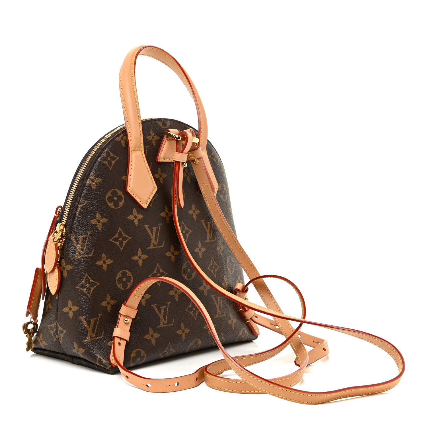Louis Vuitton Monogram Classic Fashion PM Brown Canvas Women Tote Backpack M44677