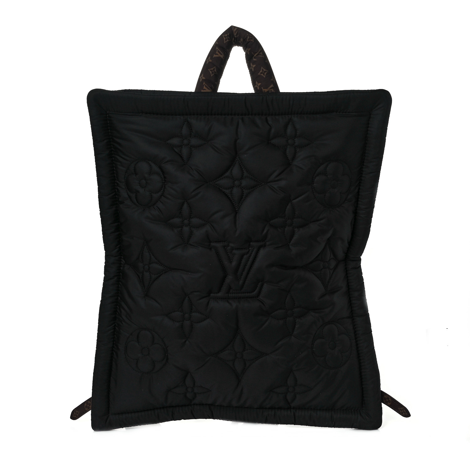 Louis Vuitton Monogram Classic Limited Puffer Econyl Pillow MM Black Nylon Unisex Tote Backpack M58981