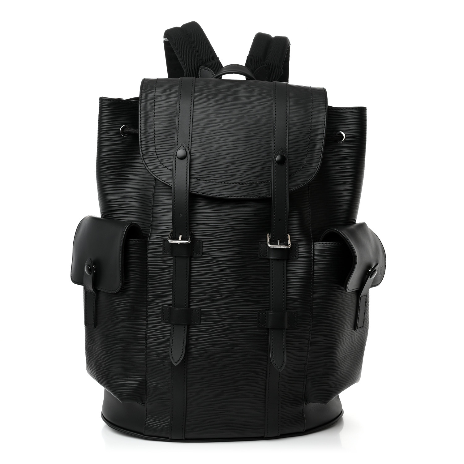 Louis Vuitton Christopher Elegant MM Black Epi Leather Men Daypack M50159