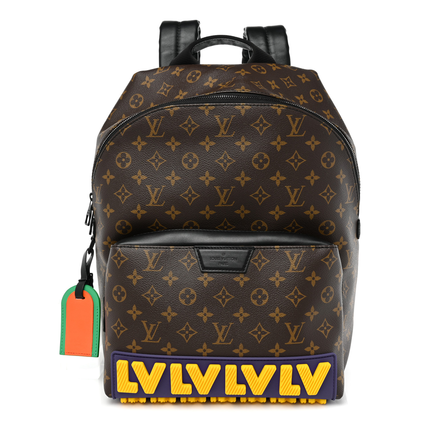 Louis Vuitton Monogram Classic LV Rubber Discovery MM Brown Canvas Unisex Daypack M57965