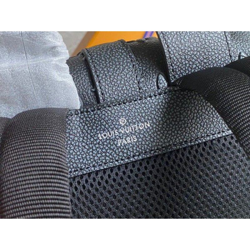 Louis Vuitton Monogram Classic Roll Top Black Calfskin Men Backpack M21359