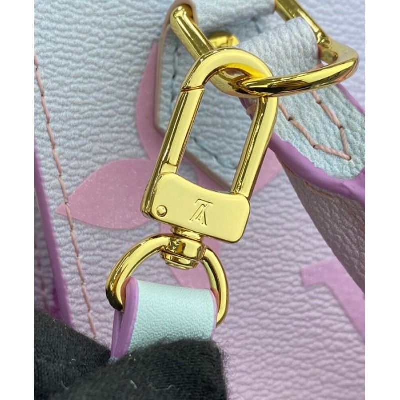 路易威登 Monogram Classic Petit Sac Plat Sunrise Pastel Canvas 女士手提包 M81341