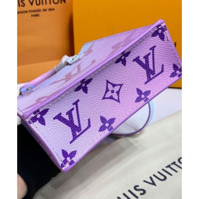 路易威登 Monogram Classic Petit Sac Plat Sunrise Pastel Canvas 女士手提包 M81341