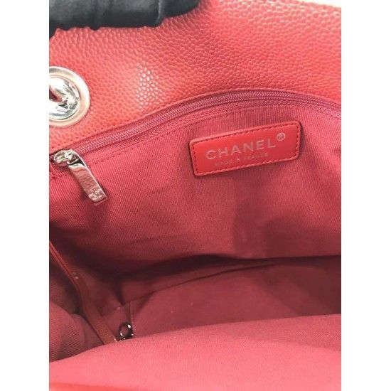 Chanel Grand Shopping Tote(GST) Fashion Large Red Grained Calfskin Women Handbag A50995