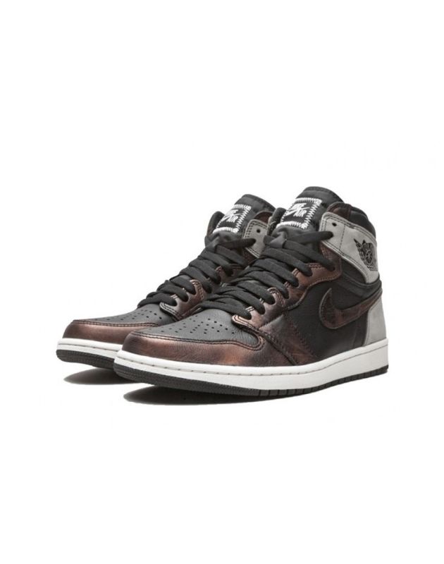 Jordan Air Jordan 1 Retro High 2021 Light Army Rust Shadow Patina Leather Rubber Sole Basketball Sneakers 555088-033
