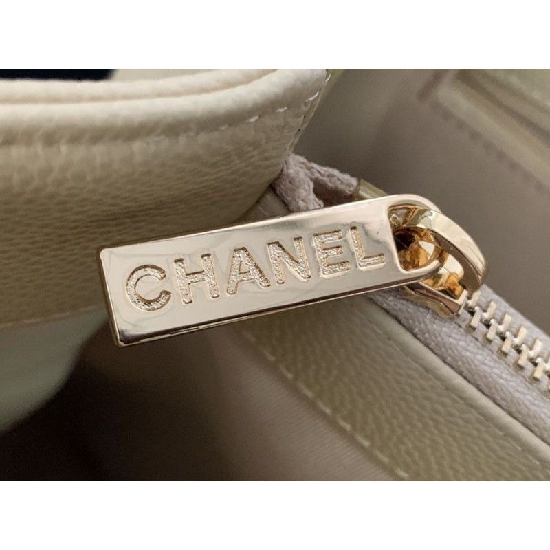 Chanel Grand Shopping Tote(GST) Fashion Large Apricot Grained Calfskin Women Handbag A50995